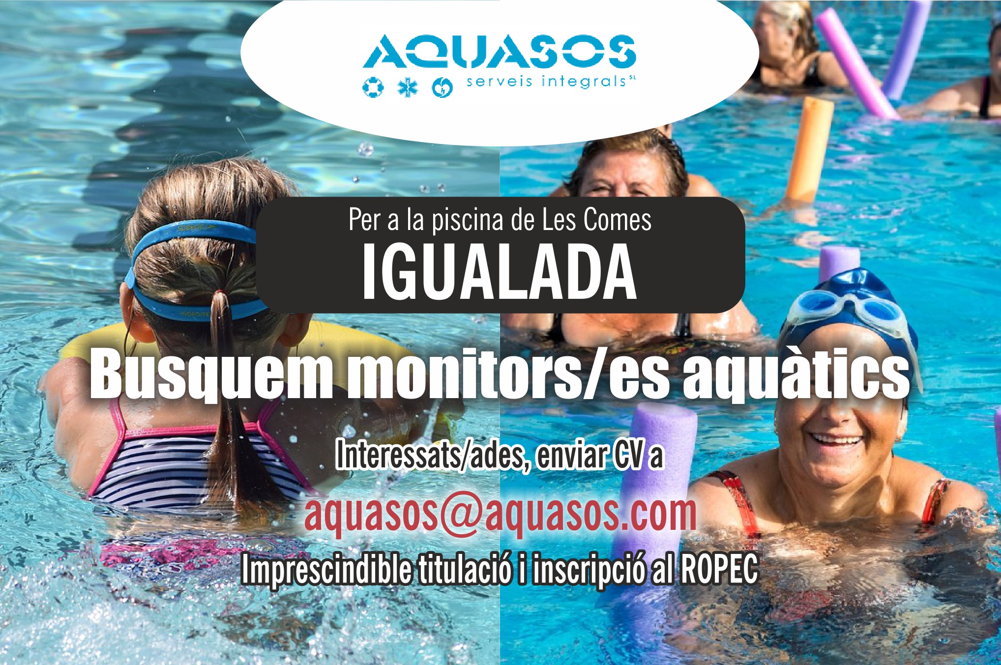 busquem monitors aquatics igualada