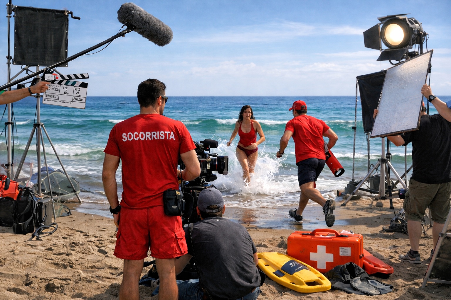 Socorristes en gravacions publicitàries i pel·lícules